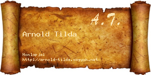 Arnold Tilda névjegykártya